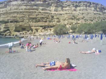 Strand von Matala auf Kreta